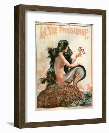 1920s France La Vie Parisienne Magazine Cover-null-Framed Premium Giclee Print