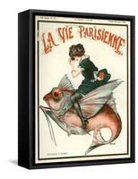 1920s France La Vie Parisienne Magazine Cover-null-Framed Stretched Canvas