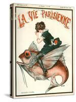 1920s France La Vie Parisienne Magazine Cover-null-Stretched Canvas