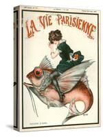 1920s France La Vie Parisienne Magazine Cover-null-Stretched Canvas