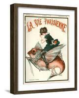 1920s France La Vie Parisienne Magazine Cover-null-Framed Premium Giclee Print