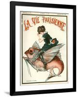 1920s France La Vie Parisienne Magazine Cover-null-Framed Premium Giclee Print