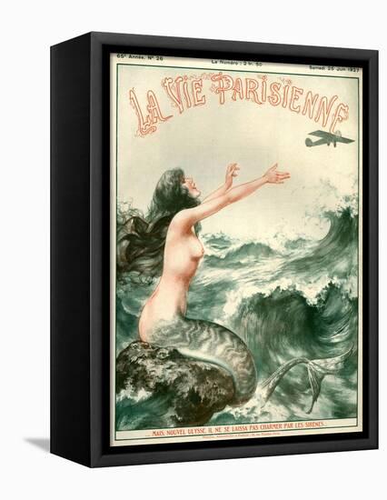 1920s France La Vie Parisienne Magazine Cover-null-Framed Stretched Canvas