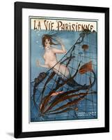 1920s France La Vie Parisienne Magazine Cover-null-Framed Premium Giclee Print