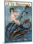 1920s France La Vie Parisienne Magazine Cover-null-Mounted Premium Giclee Print