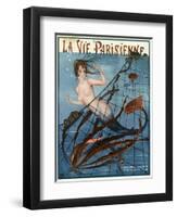 1920s France La Vie Parisienne Magazine Cover-null-Framed Premium Giclee Print