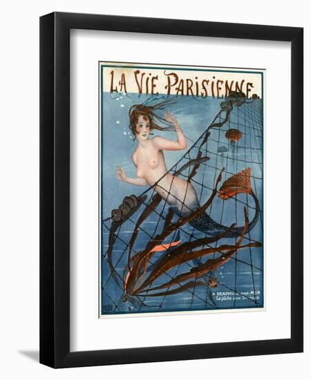 1920s France La Vie Parisienne Magazine Cover-null-Framed Premium Giclee Print