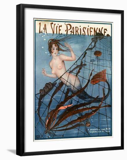 1920s France La Vie Parisienne Magazine Cover-null-Framed Giclee Print