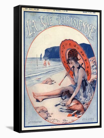 1920s France La Vie Parisienne Magazine Cover-null-Framed Stretched Canvas