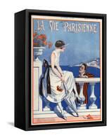 1920s France La Vie Parisienne Magazine Cover-null-Framed Stretched Canvas