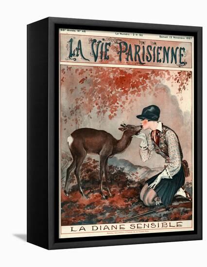 1920s France La Vie Parisienne Magazine Cover-null-Framed Stretched Canvas