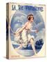 1920s France La Vie Parisienne Magazine Cover-null-Stretched Canvas