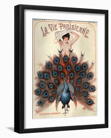 1920s France La Vie Parisienne Magazine Cover-null-Framed Premium Giclee Print