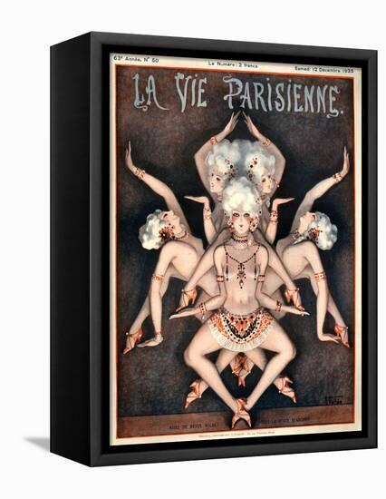 1920s France La Vie Parisienne Magazine Cover-null-Framed Stretched Canvas