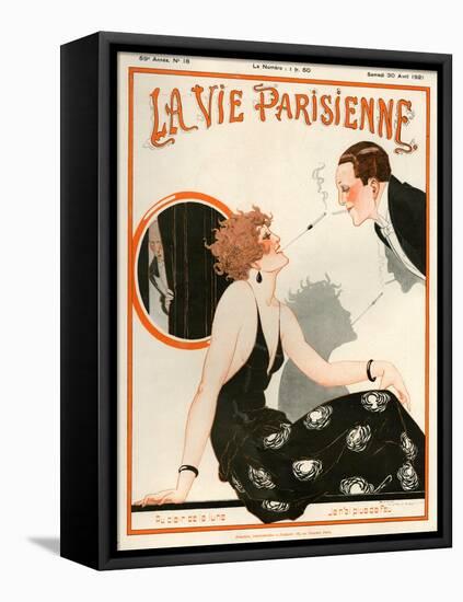 1920s France La Vie Parisienne Magazine Cover-null-Framed Stretched Canvas