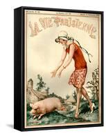 1920s France La Vie Parisienne Magazine Cover-null-Framed Stretched Canvas