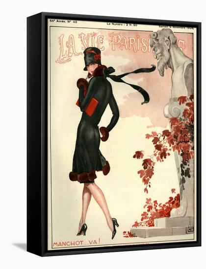 1920s France La Vie Parisienne Magazine Cover-null-Framed Stretched Canvas