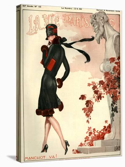 1920s France La Vie Parisienne Magazine Cover-null-Stretched Canvas