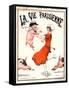 1920s France La Vie Parisienne Magazine Cover-null-Framed Stretched Canvas