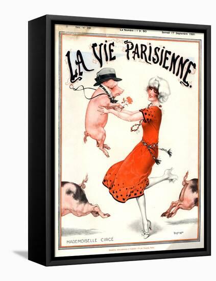 1920s France La Vie Parisienne Magazine Cover-null-Framed Stretched Canvas