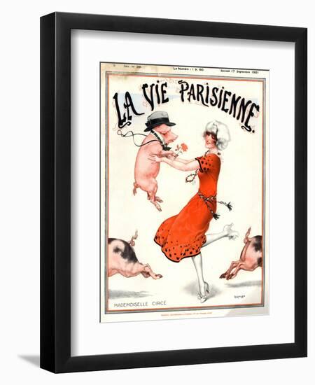 1920s France La Vie Parisienne Magazine Cover-null-Framed Premium Giclee Print