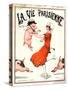1920s France La Vie Parisienne Magazine Cover-null-Stretched Canvas