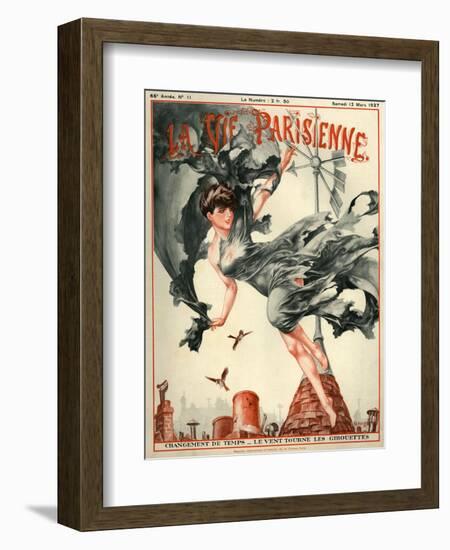 1920s France La Vie Parisienne Magazine Cover-null-Framed Giclee Print