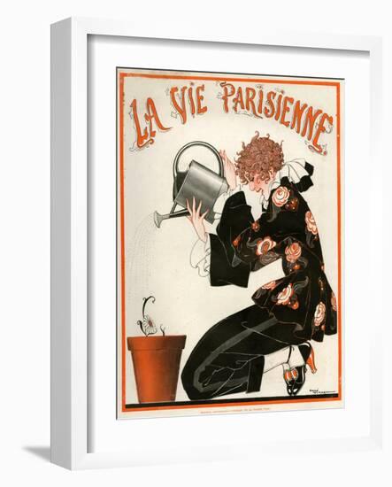 1920s France La Vie Parisienne Magazine Cover-null-Framed Giclee Print