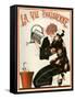 1920s France La Vie Parisienne Magazine Cover-null-Framed Stretched Canvas