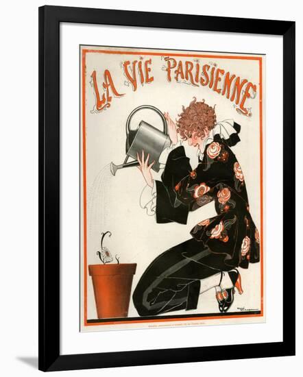 1920s France La Vie Parisienne Magazine Cover-null-Framed Giclee Print