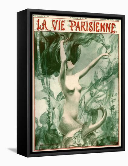 1920s France La Vie Parisienne Magazine Cover-null-Framed Stretched Canvas