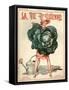 1920s France La Vie Parisienne Magazine Cover-null-Framed Stretched Canvas