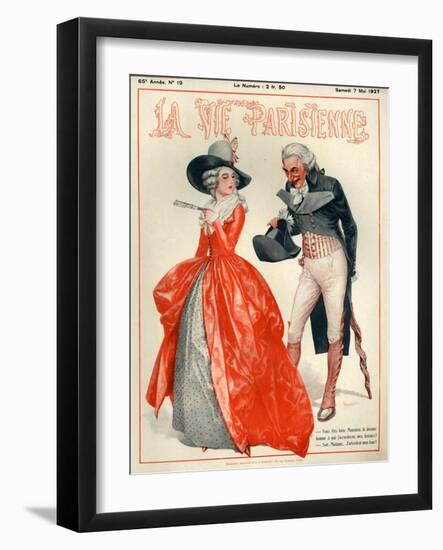 1920s France La Vie Parisienne Magazine Cover-null-Framed Giclee Print