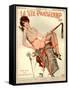 1920s France La Vie Parisienne Magazine Cover-null-Framed Stretched Canvas