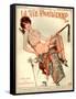 1920s France La Vie Parisienne Magazine Cover-null-Framed Stretched Canvas