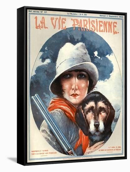 1920s France La Vie Parisienne Magazine Cover-null-Framed Stretched Canvas
