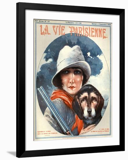 1920s France La Vie Parisienne Magazine Cover-null-Framed Premium Giclee Print