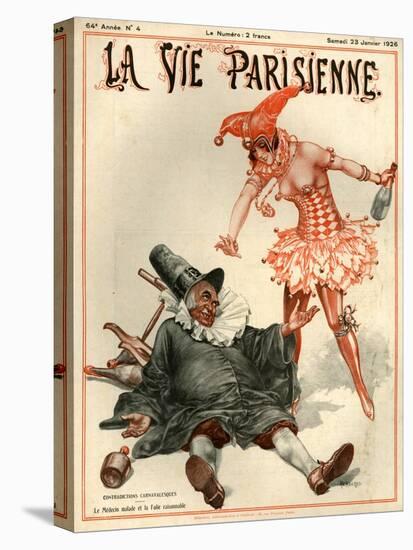 1920s France La Vie Parisienne Magazine Cover-null-Stretched Canvas