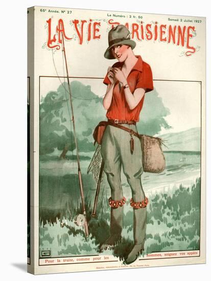 1920s France La Vie Parisienne Magazine Cover-null-Stretched Canvas