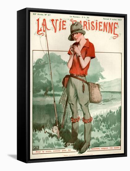 1920s France La Vie Parisienne Magazine Cover-null-Framed Stretched Canvas