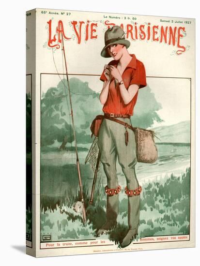 1920s France La Vie Parisienne Magazine Cover-null-Stretched Canvas