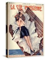 1920s France La Vie Parisienne Magazine Cover-null-Stretched Canvas