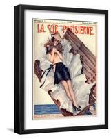 1920s France La Vie Parisienne Magazine Cover-null-Framed Giclee Print