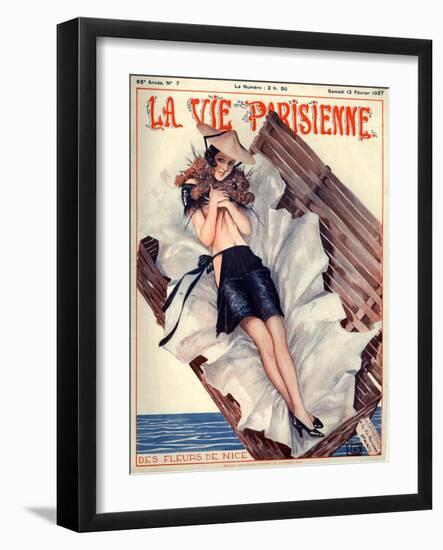 1920s France La Vie Parisienne Magazine Cover-null-Framed Giclee Print