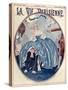 1920s France La Vie Parisienne Magazine Cover-null-Stretched Canvas