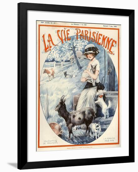 1920s France La Vie Parisienne Magazine Cover-null-Framed Giclee Print