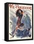 1920s France La Vie Parisienne Magazine Cover-null-Framed Stretched Canvas