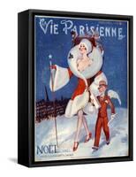 1920s France La Vie Parisienne Magazine Cover-null-Framed Stretched Canvas