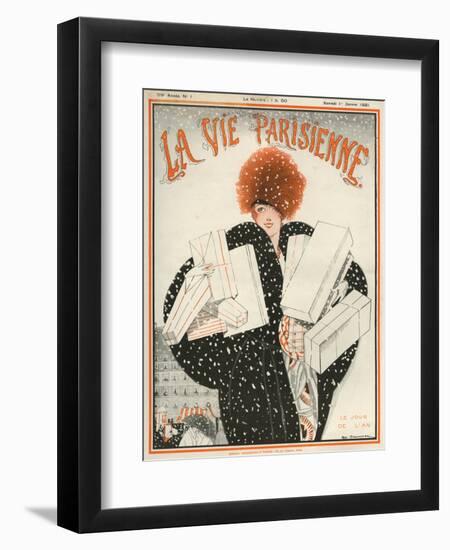 1920s France La Vie Parisienne Magazine Cover-null-Framed Giclee Print