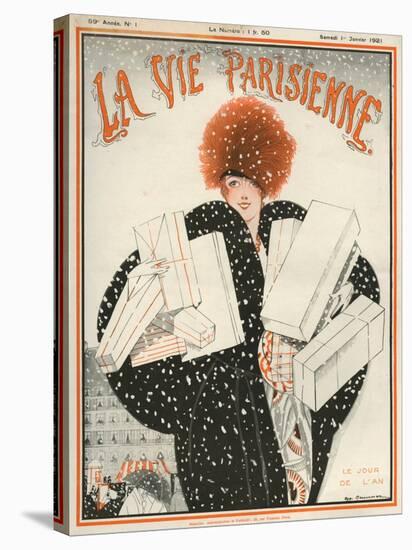 1920s France La Vie Parisienne Magazine Cover-null-Stretched Canvas